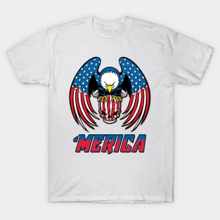 Patriot American Eagle Design MERICA T-Shirt